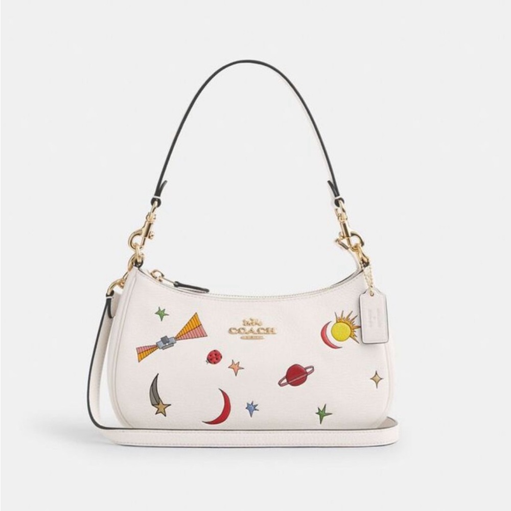 New Coach X Observed By Us Teri Shoulder Bag In Leather With Print - Picture 1 of 9